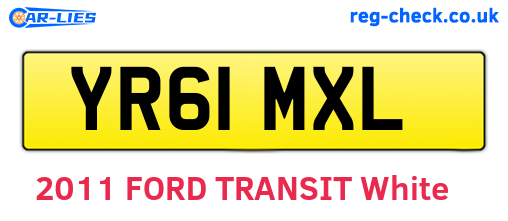 YR61MXL are the vehicle registration plates.