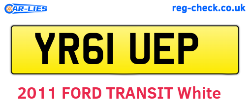 YR61UEP are the vehicle registration plates.