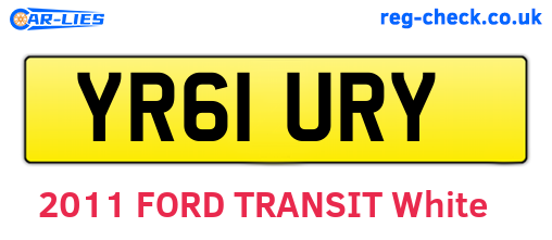YR61URY are the vehicle registration plates.