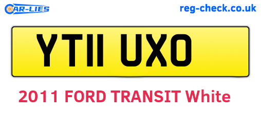 YT11UXO are the vehicle registration plates.