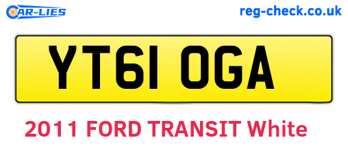 YT61OGA are the vehicle registration plates.