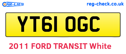 YT61OGC are the vehicle registration plates.