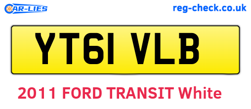 YT61VLB are the vehicle registration plates.