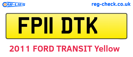 FP11DTK are the vehicle registration plates.