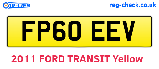 FP60EEV are the vehicle registration plates.