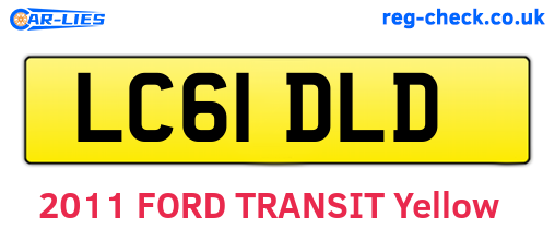 LC61DLD are the vehicle registration plates.