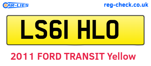 LS61HLO are the vehicle registration plates.
