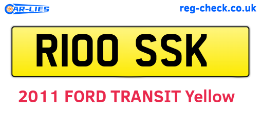 R100SSK are the vehicle registration plates.