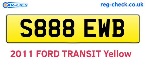 S888EWB are the vehicle registration plates.