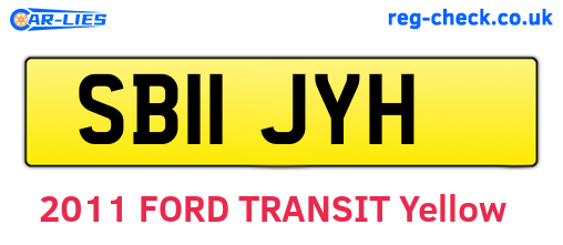 SB11JYH are the vehicle registration plates.