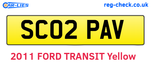 SC02PAV are the vehicle registration plates.