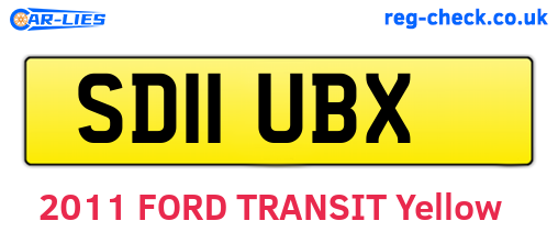 SD11UBX are the vehicle registration plates.