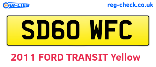 SD60WFC are the vehicle registration plates.