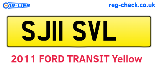 SJ11SVL are the vehicle registration plates.