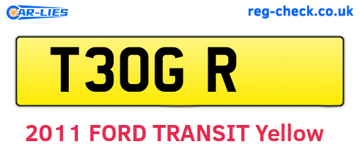T3OGR are the vehicle registration plates.