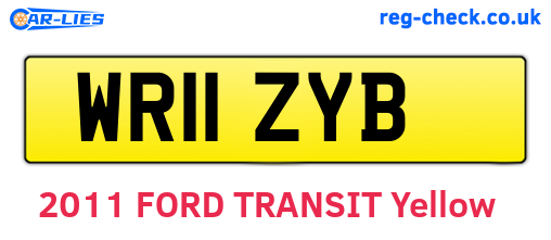 WR11ZYB are the vehicle registration plates.