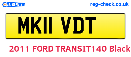 MK11VDT are the vehicle registration plates.