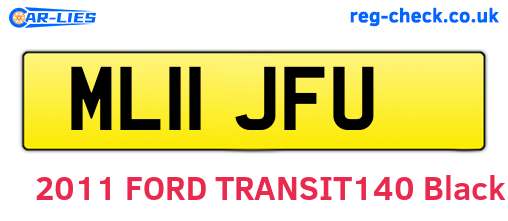 ML11JFU are the vehicle registration plates.