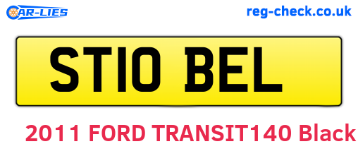 ST10BEL are the vehicle registration plates.