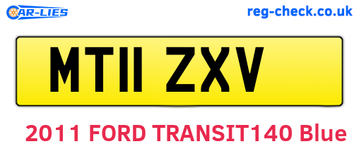 MT11ZXV are the vehicle registration plates.
