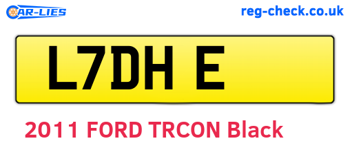 L7DHE are the vehicle registration plates.