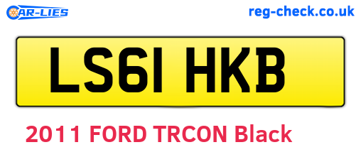 LS61HKB are the vehicle registration plates.