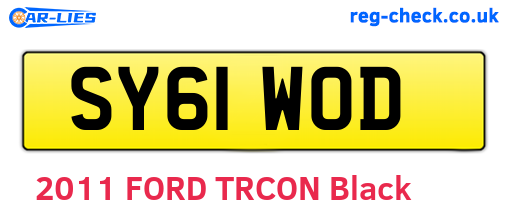 SY61WOD are the vehicle registration plates.