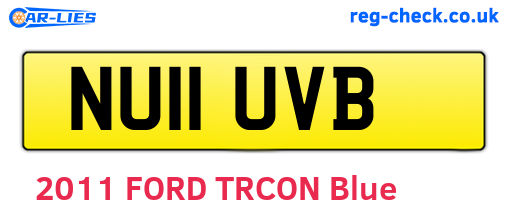 NU11UVB are the vehicle registration plates.