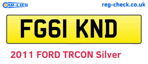 FG61KND are the vehicle registration plates.