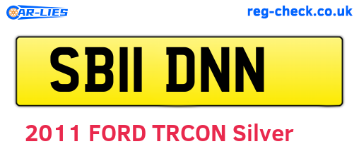 SB11DNN are the vehicle registration plates.