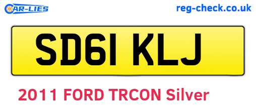 SD61KLJ are the vehicle registration plates.