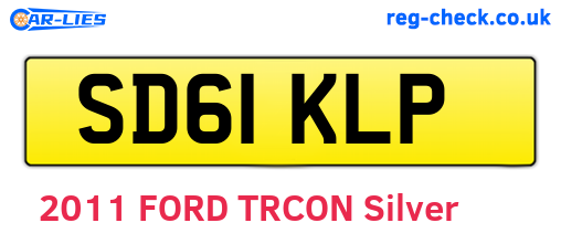 SD61KLP are the vehicle registration plates.