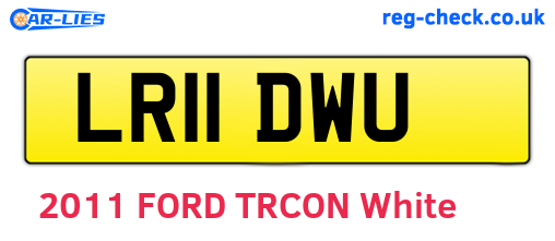 LR11DWU are the vehicle registration plates.