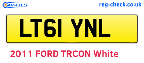 LT61YNL are the vehicle registration plates.