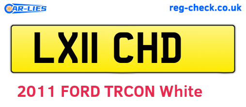 LX11CHD are the vehicle registration plates.