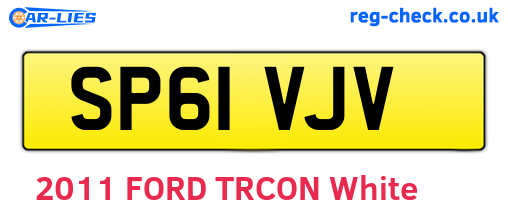 SP61VJV are the vehicle registration plates.
