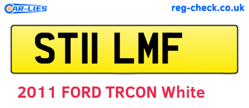 ST11LMF are the vehicle registration plates.