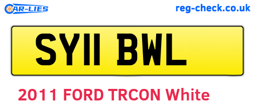 SY11BWL are the vehicle registration plates.