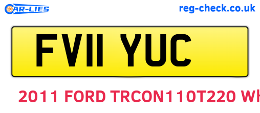 FV11YUC are the vehicle registration plates.
