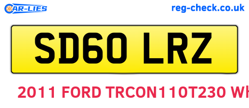 SD60LRZ are the vehicle registration plates.