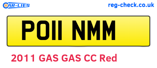 PO11NMM are the vehicle registration plates.