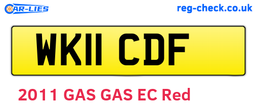 WK11CDF are the vehicle registration plates.