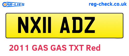 NX11ADZ are the vehicle registration plates.