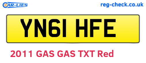 YN61HFE are the vehicle registration plates.
