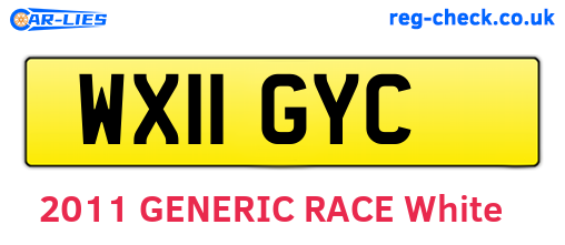WX11GYC are the vehicle registration plates.