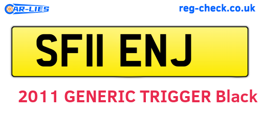SF11ENJ are the vehicle registration plates.