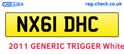 NX61DHC are the vehicle registration plates.