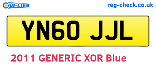 YN60JJL are the vehicle registration plates.