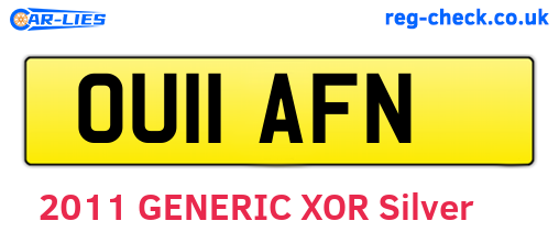 OU11AFN are the vehicle registration plates.
