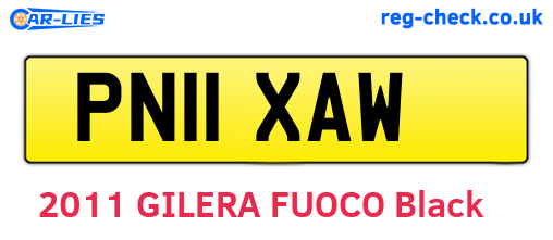 PN11XAW are the vehicle registration plates.